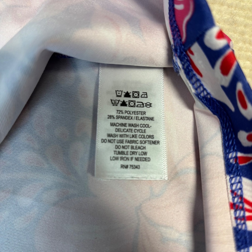 Sigrid Olsen Golf and Tennis Dress Womens M Blue Pink Floral Sleeveless Polo - Picture 4 of 8